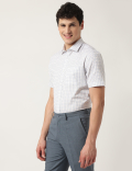 Pure Cotton Check Classic Collar Shirt