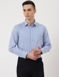 Pure Cotton Striped Classic Collar Shirt