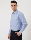 Pure Cotton Striped Classic Collar Shirt
