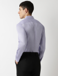 Pure Cotton Textured Spread Collar Shirt