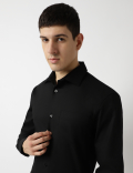 Slim Fit Cotton Rich Spread Collar Shirt