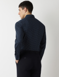 Slim Fit Cotton Rich Printed Shirt