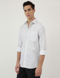 Slim Fit Spread Collar Shirt