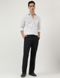 Slim Fit Spread Collar Shirt