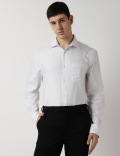 Pure Cotton Checks Spread Collar Shirt
