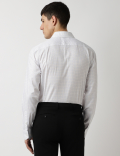 Pure Cotton Checks Spread Collar Shirt