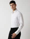 Pure Cotton Stripes Spread Collar Shirt