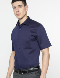 Pure Cotton Spread Collar Shirt