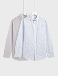 2pk Easy Iron Collared Shirts