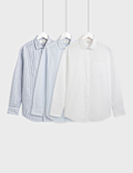 3pk Slim Fit Collared Shirts