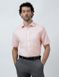 Pure Cotton Textured Short Sleeve Shirt