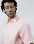 Pure Cotton Textured Short Sleeve Shirt