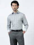 Cotton Rich Geometric Print Shirt