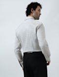 Cotton Rich Windowpane Check Shirt
