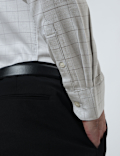 Cotton Rich Windowpane Check Shirt
