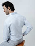 Cotton Rich Windowpane Check Shirt