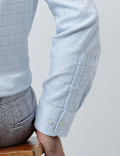 Cotton Rich Windowpane Check Shirt