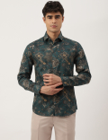 Premium Ornate Floral Print Slim Fit Shirt