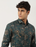 Premium Ornate Floral Print Slim Fit Shirt