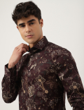 Premium Ornate Floral Print Slim Fit Shirt