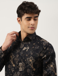 Premium Ornate Floral Print Slim Fit Shirt