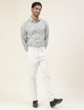 Premium Floral Structure Slim Fit Shirt