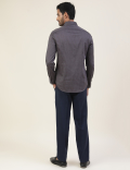 Premium Geometric Print Sateen Slim Fit Shirt