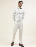 Premium Texture Tonal Floral Slim Fit Shirt