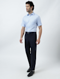 Pure Cotton Textured Short Sleeve Shirt