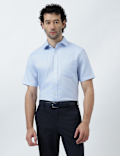 Pure Cotton Textured Short Sleeve Shirt