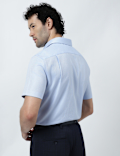 Pure Cotton Textured Short Sleeve Shirt