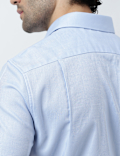 Pure Cotton Textured Short Sleeve Shirt