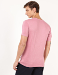 Cotton Blend Round Neck Solid T-Shirt