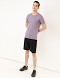 Cotton Blend Round Neck Solid T-Shirt