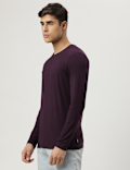 Modal Mix Plain Crew Neck T-shirt