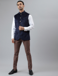 Self Design Mandarin Waistcoat