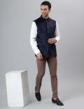 Self Design Mandarin Waistcoat