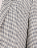Checked Lapel Collar Blazer