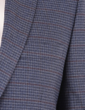 Checked Lapel Collar Blazer