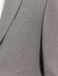 Micro Checked Lapel Collar Blazer