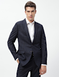 Checked Slim Fit Single-Breasted Blazer