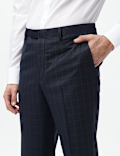 Slim Fit Checks Mid Rise Trousers