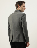 Slim Fit Plain Notched Lapel Collar Blazer