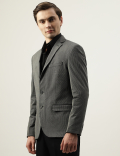 Slim Fit Plain Notched Lapel Collar Blazer