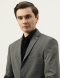 Slim Fit Plain Notched Lapel Collar Blazer