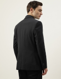 Slim Fit Plain Notched Lapel Collar Blazer