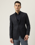 Notched Lapel Checked Blazer