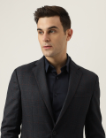 Notched Lapel Checked Blazer
