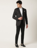 Striped Lapel Collar Blazer