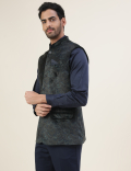 Premium Printed Velvet Tailored Fit Waistcoat